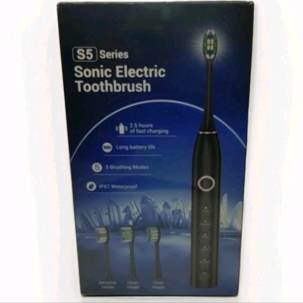 Sonic Electric Toothbrush S5 Series 5 Modes 3 Heads Long Battery Life
